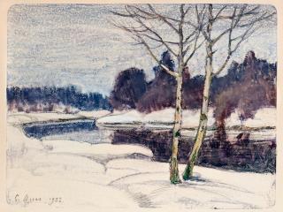 Grigor Auer - Winter Landscape.