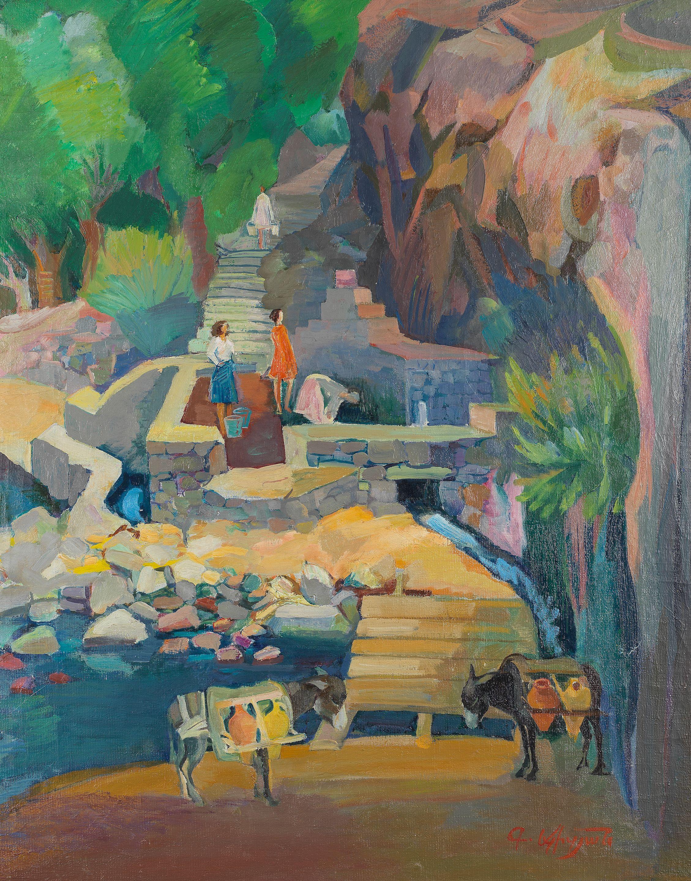 Grigori Azizyan - Water carriers by the Spring