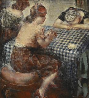 Grigori Efimovich Gluckmann - Women Seated At A Table