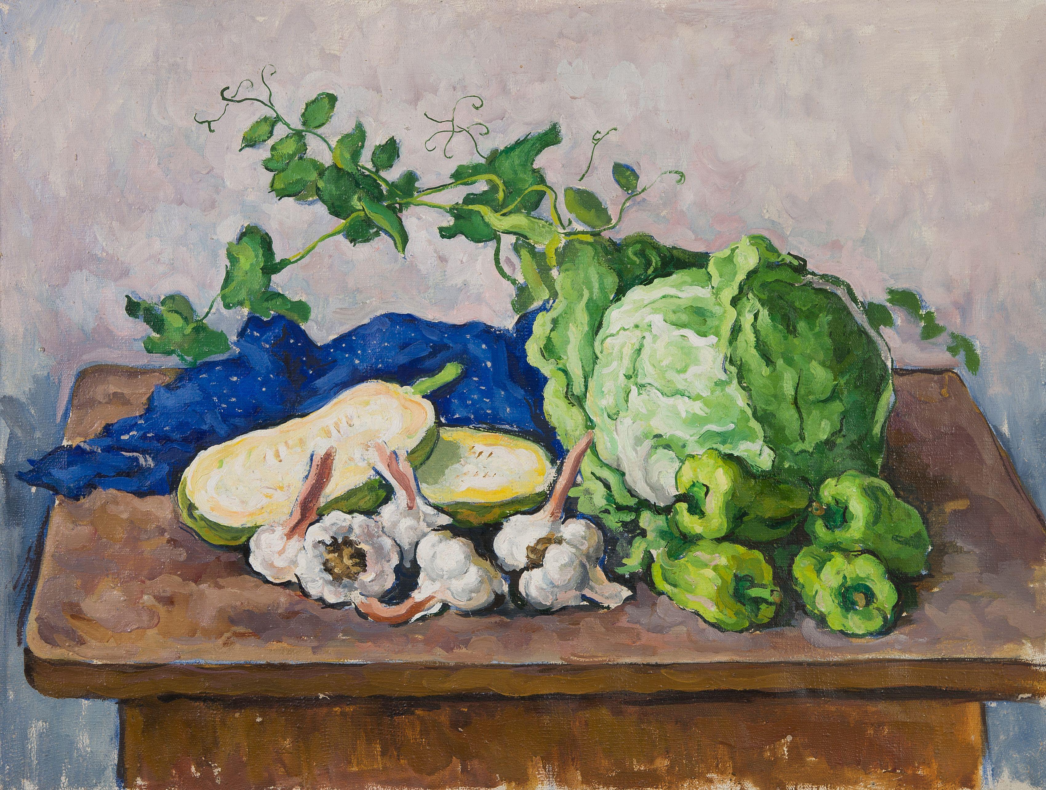 Grigory Alexandrovich Sretensky - \'Green Still Life\'