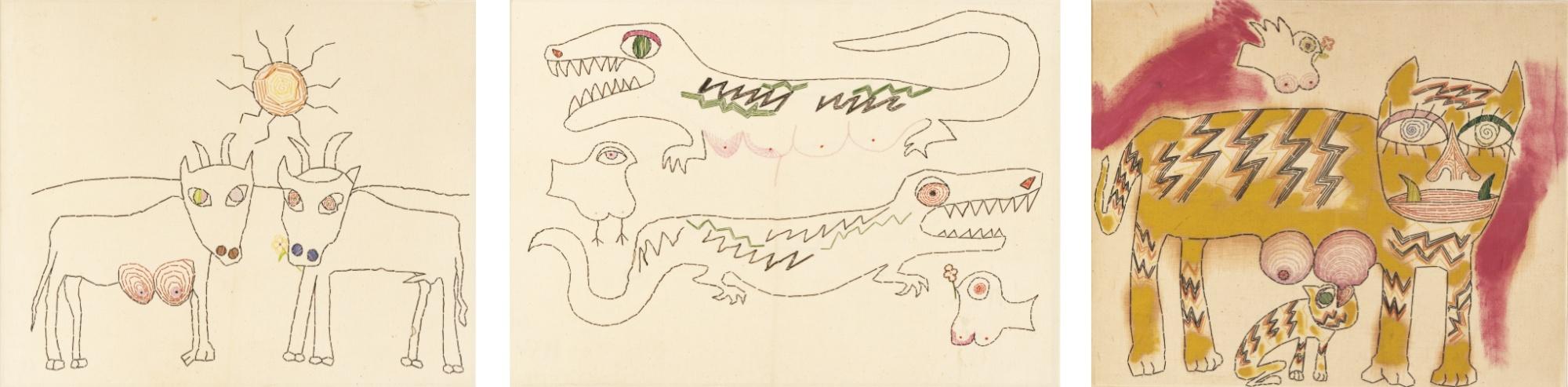 Gu Dexin - A01, A02, And Untitled (Three Works)