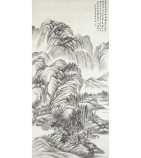 Gu Linshi - Returning Oars at a River Village, after Wu Zhen, 1916