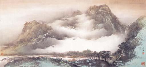 Gu Mei - Landscape In Misty Clouds