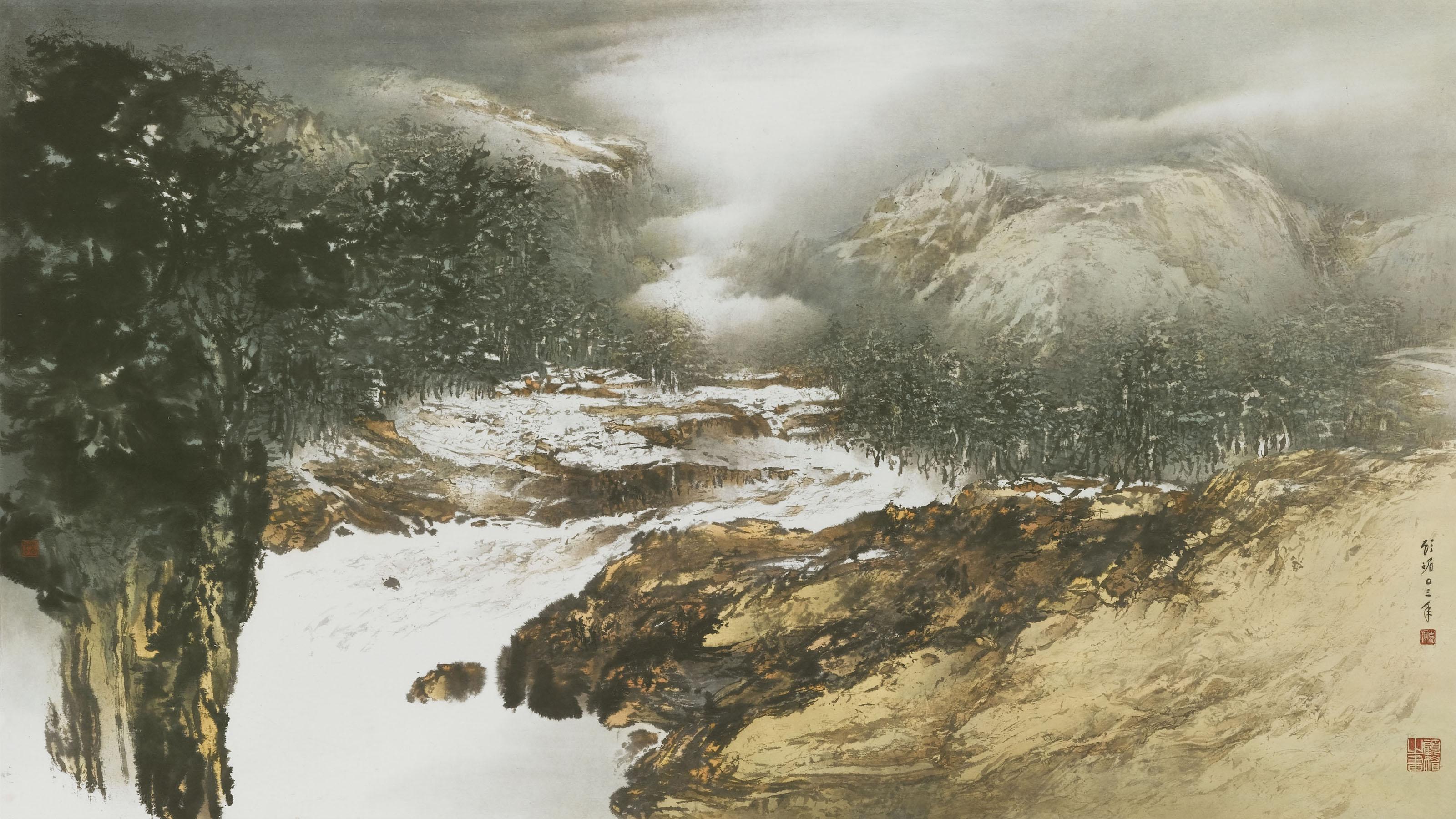 Gu Mei - Snow Landscape