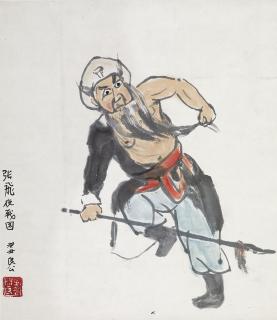 Guan Liang - Chinese Opera Figure: Zhang Fei