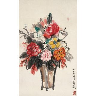 Guan Liang - Flowers In A Vase