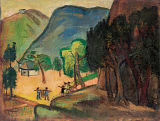 Guan Liang - Landscape (Painted In 1945)