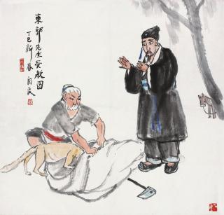 Guan Liang - The Fable of Mr. Dong Guo(Painted in 1977)