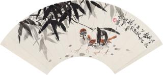 Guan Shanyue - Bamboo And Sparrow