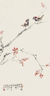 Guan Shanyue - Birds And Autumn Leaves