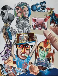 Gudmundur Erró - Otto E Mezzosigned, Titled And Dated 1970 On The Back; Oil On Canvas.