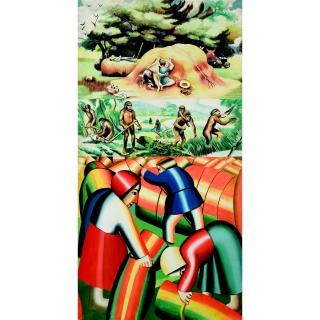 Gudmundur Gudmundsson Erró - Doris Lee: Noon (1935); Kazimir Malevic : Taking In The Harvest (1911), (Serie : Forty-Seven Years, 1966)