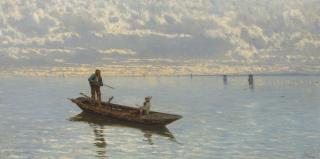Guglielmo Ciardi - Caccia in laguna