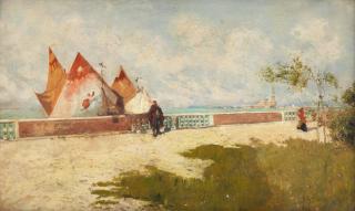 Guglielmo Ciardi - Giardini Pubblici, with San Giorgio Maggiore beyond