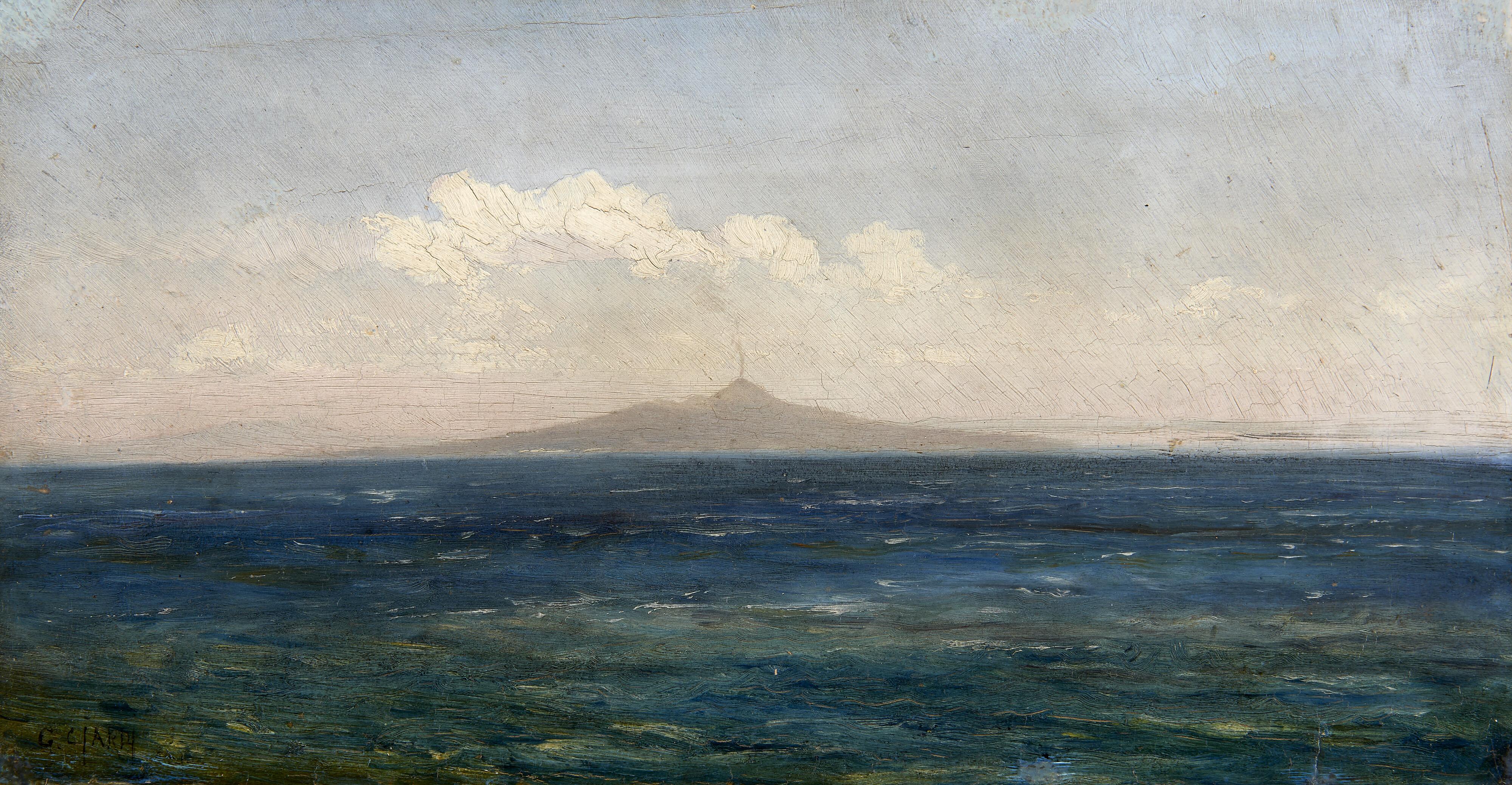 Guglielmo Ciardi - Il Vesuvio visto da Capri
