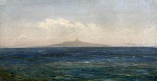 Guglielmo Ciardi - Il Vesuvio visto da Capri