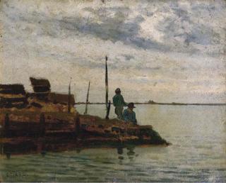 Guglielmo Ciardi - In laguna, 1873