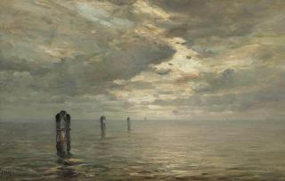 Guglielmo Ciardi - In the Laguna, Venice