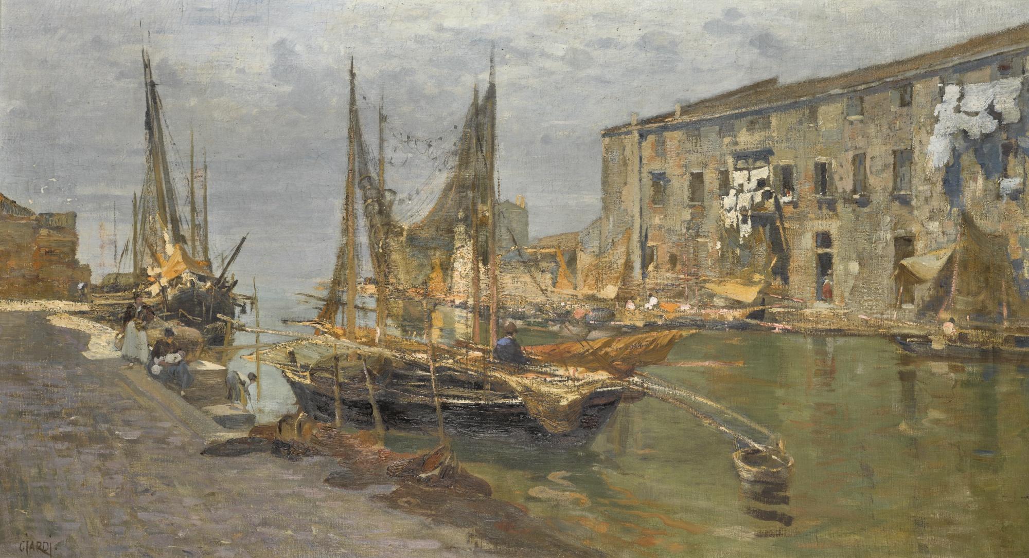 Guglielmo Ciardi - Italian canal In Venice