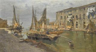 Guglielmo Ciardi - Italian canal In Venice