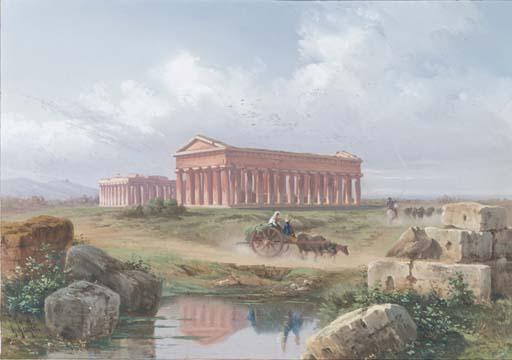 Guglielmo Giusti - Scena di Vita  Ai Tempi di Paestum