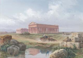 Guglielmo Giusti - Scena di Vita  Ai Tempi di Paestum