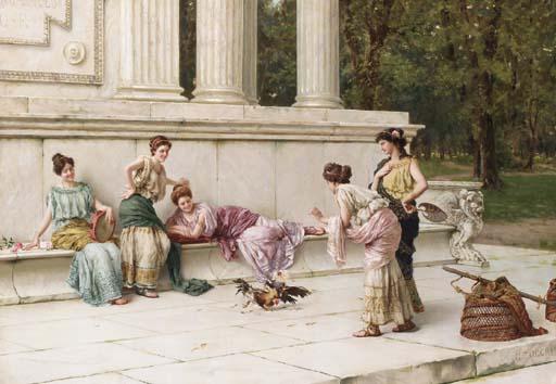 Guglielmo Zocchi - The Cock Fight