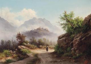 Guido Agostini - A Girl On The Road To San Marcello Pistoiese, Italy