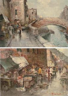 Guido Antonio Mantovani - Mercatino Chioggiotto; and Vita a Chioggia