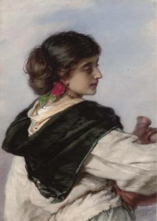 Guido Bach - A young Italian water carrier lost in thought