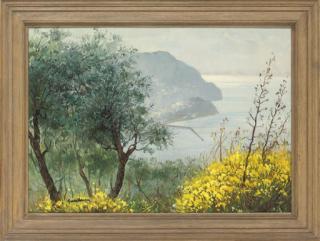 Guido Odierna - A Mediterranean Coastal View; And Three Similar
