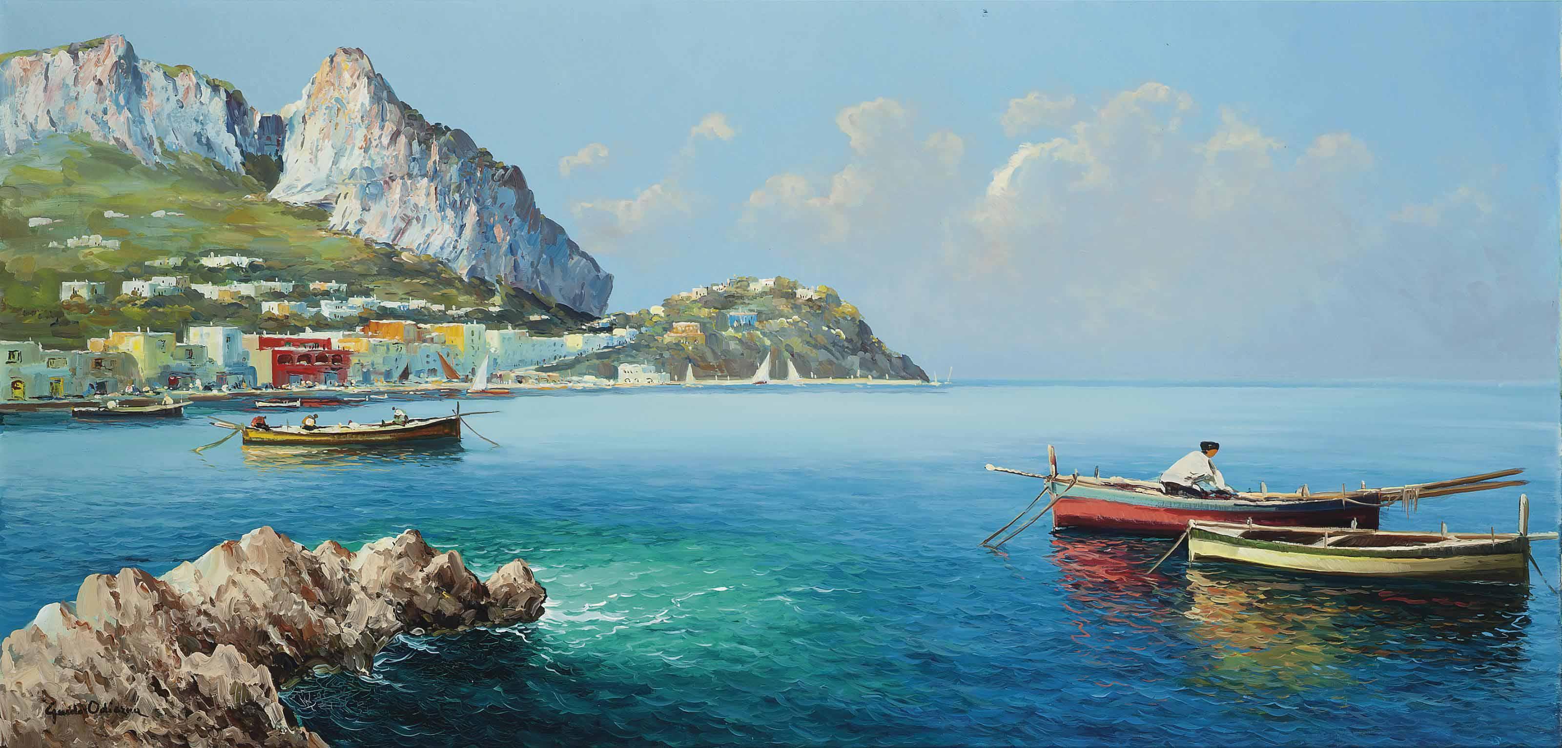 Guido Odierna - Fishing boats off Capri
