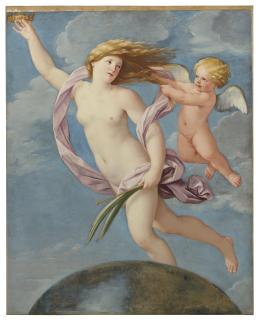 Guido Reni - Allegory of Fortune, holding a crown