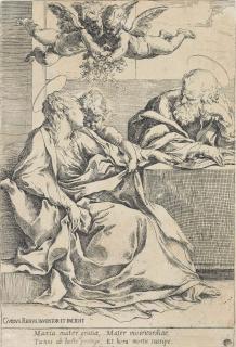 Guido Reni - The Holy Family with Two Angels (Bartsch 10)