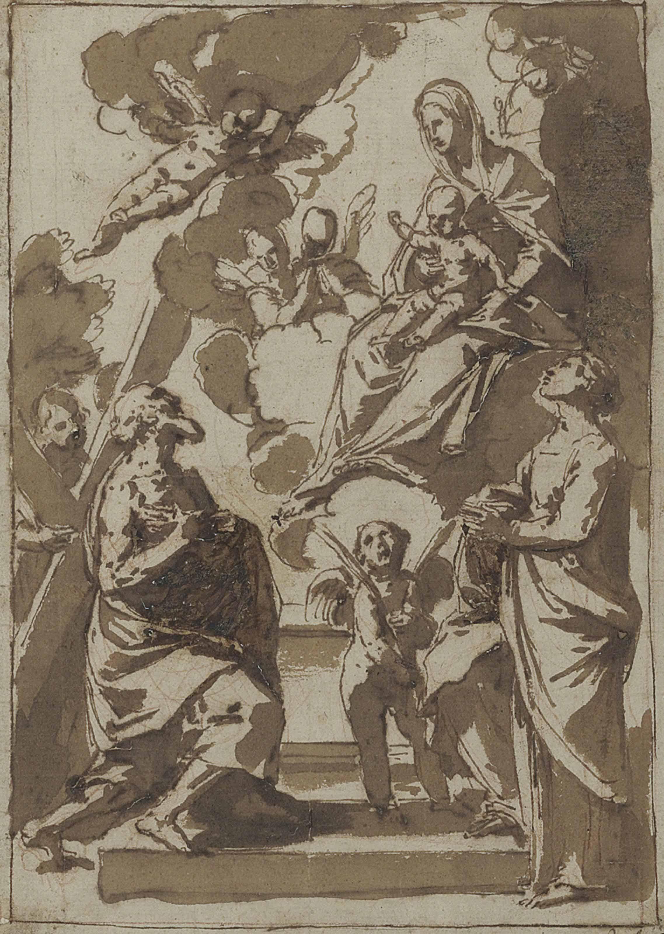 Guido Reni - The Madonna and Child adored by Saint Andrew and a female saint