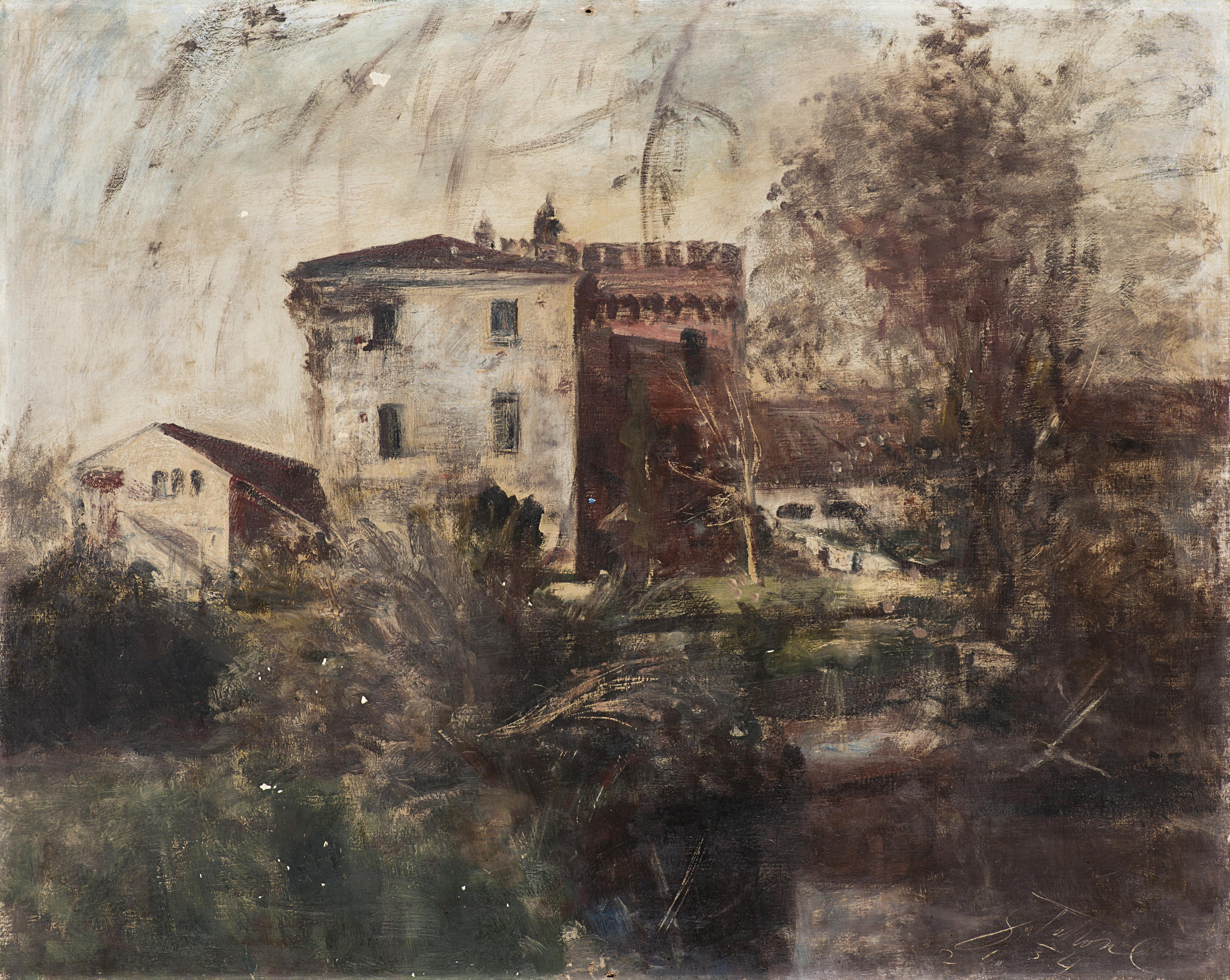 Guido Tallone - Paesaggio con case