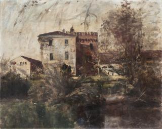 Guido Tallone - Paesaggio con case