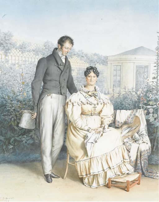 Guillaume Bodinier - Portrait D\'Un Couple Dans Un Jardin