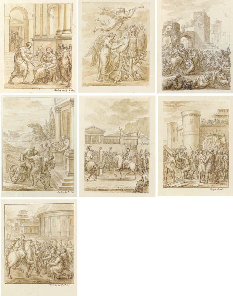 Guillaume Boichot - Un album de 34 dessins, dont quinze illustrant l\'Histoire d\'Hérodote, six l\'Histoire grecque de Theucydide, sept Xénophon et six autres dessins