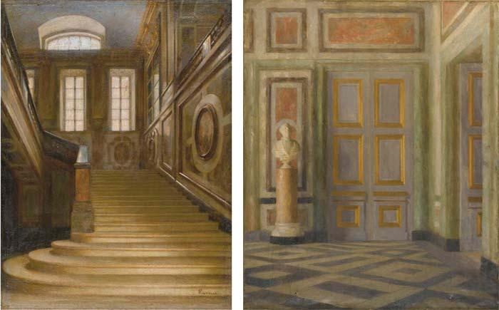 Guillaume Larrue - Escalier de Marbre À Versailles; Intérieur D\'Un Palais