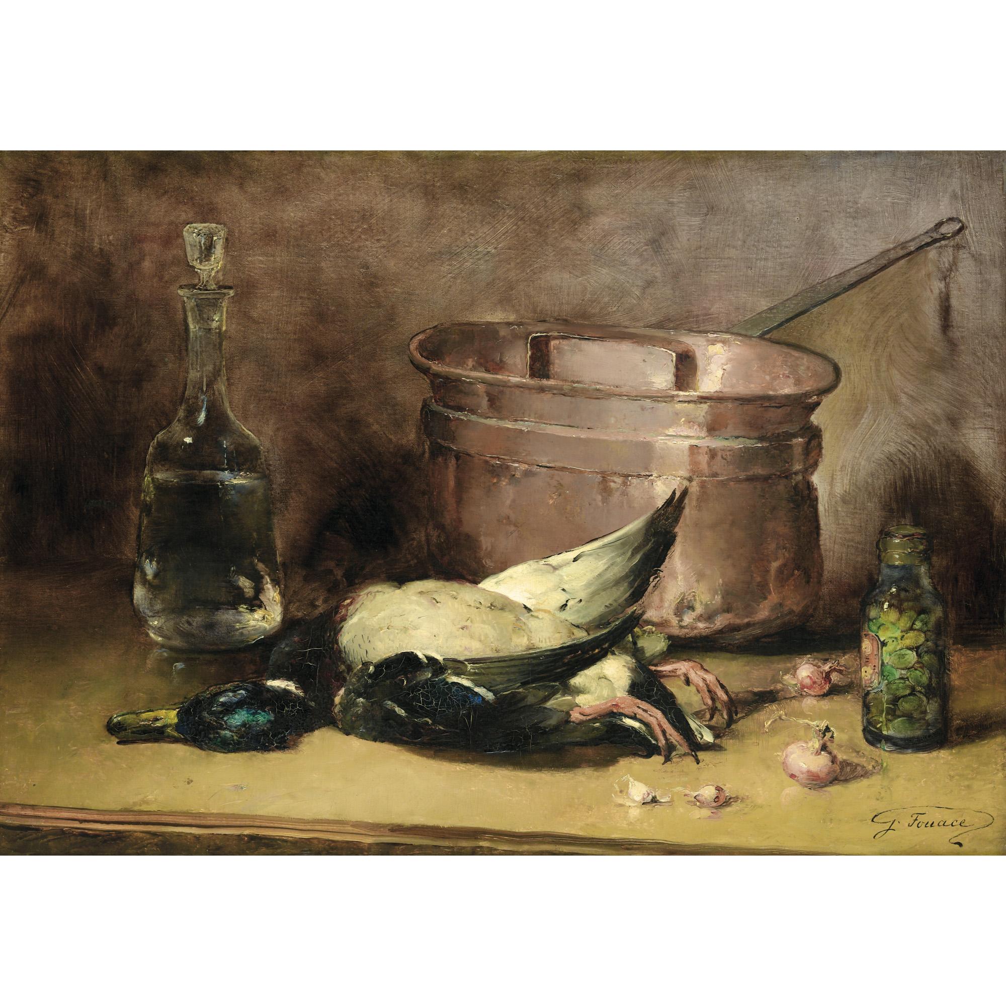 Guillaume-Romain Fouace - Nature Morte Au Canardguillaume-Romain Fouace ; Still Life With A Duck ; Signed Lower Right ; Oil On Canvas