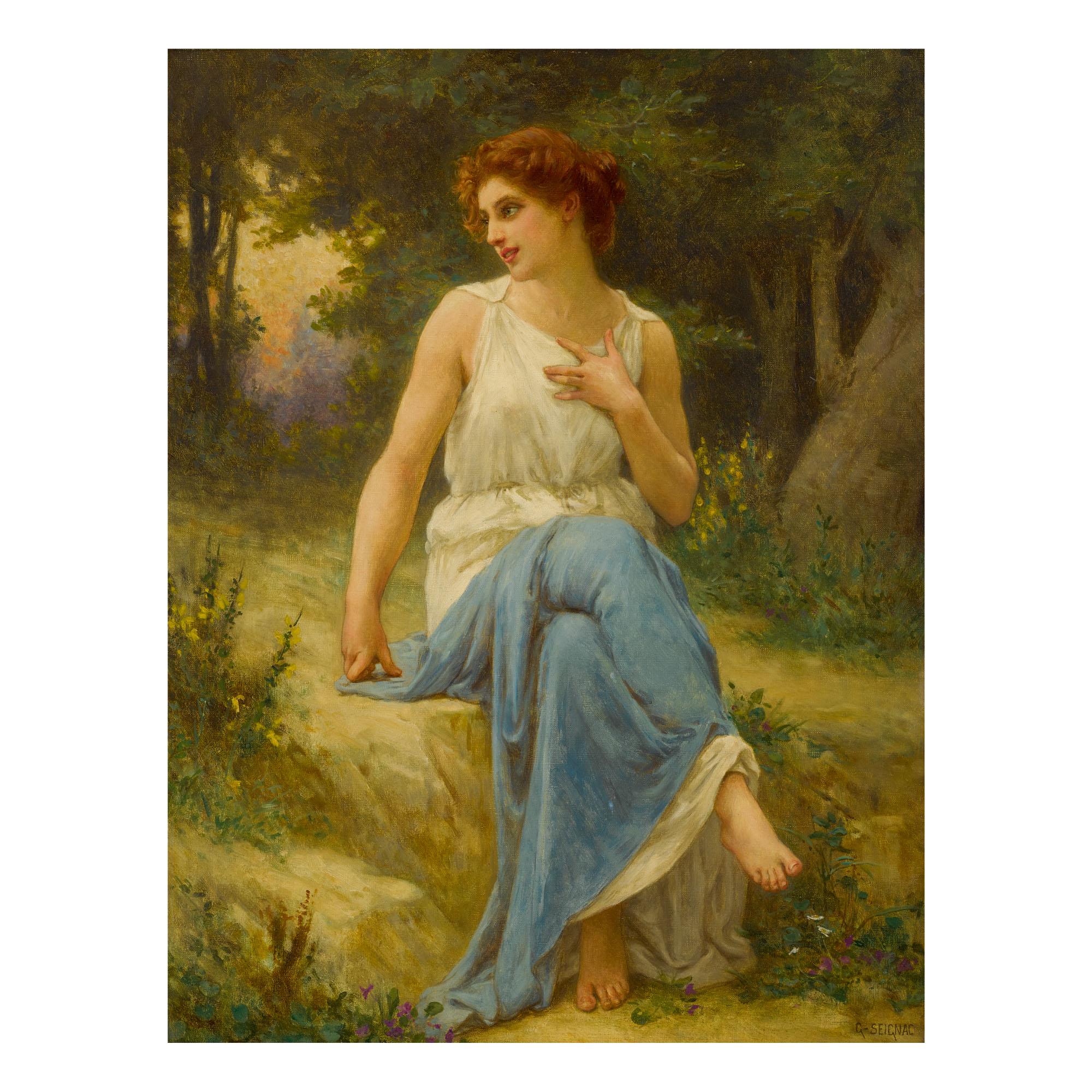 Guillaume Seignac - Portrait Of A Seated Woman