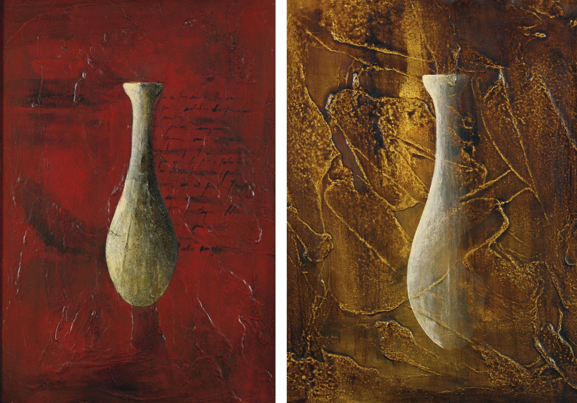 Guillermo Conte - Cenzia En El Cristallino And Sin Título: Two Paintings