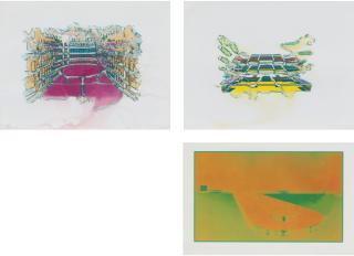 Guillermo Kuitca - Palais Garnier; Opera Bastille; Terminal (After Warhol) [Three Works]