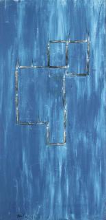 Guillermo Kuitca - Untitled (Blue Plan With Candles)