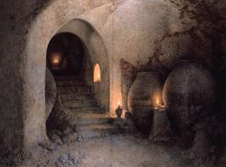 Guillermo Muñoz Vera - Díptico - Interior con tinajas