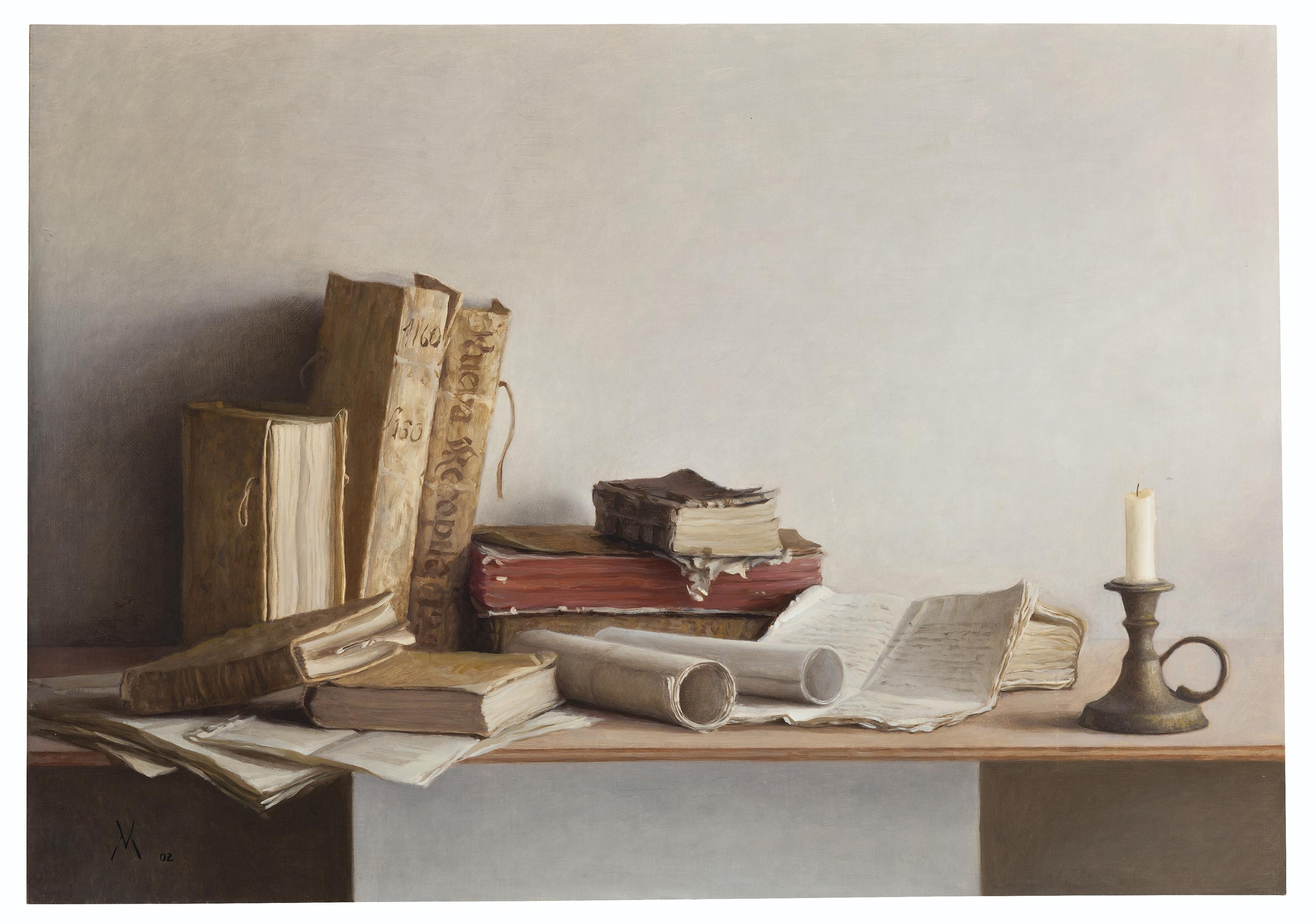 Guillermo Muñoz Vera - Libros antiguos y palmatoria