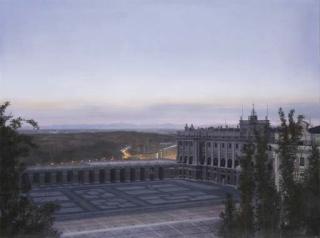 Guillermo Muñoz Vera - Vista del Palacio Real al atardecer