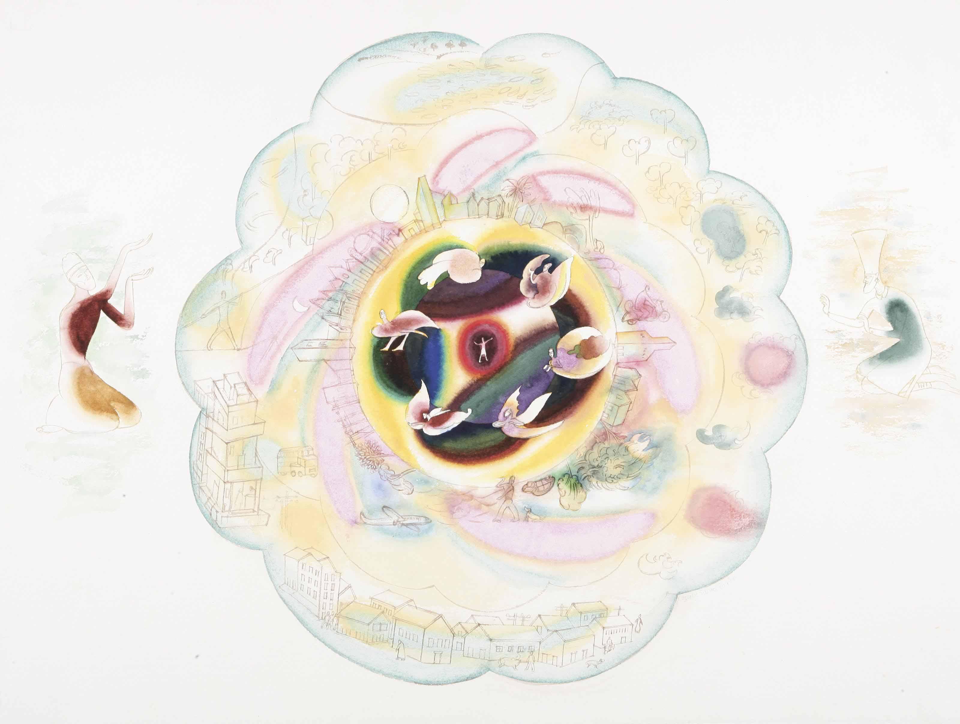 Gulam Mohammed Sheikh - Untitled (Kahat Kabir Series)