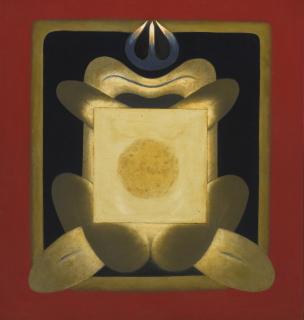 Gulam Rasool Santosh - Untitled (Red And Ochre)